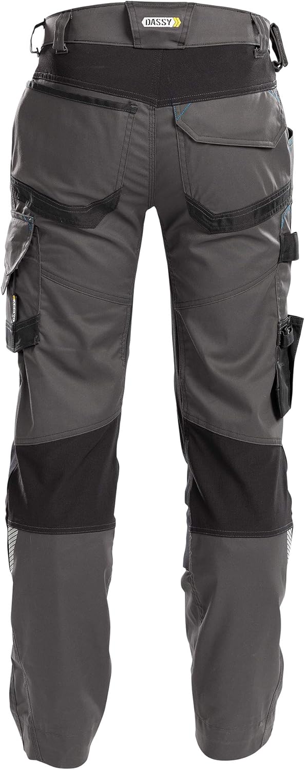 Dassy Unisex Arbeitshose, Anthrazitgrau/Schwarz