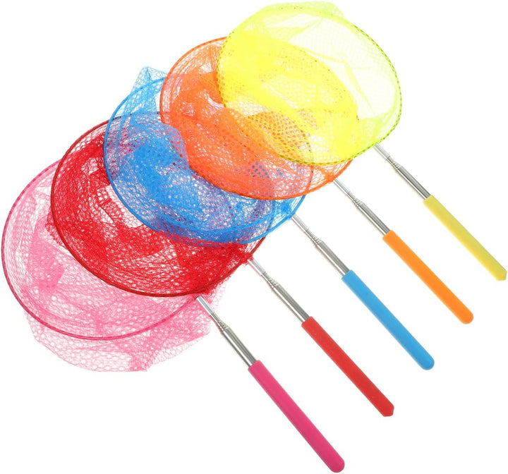 SAFIGLE 5 Stück Teleskop-Schmetterlingsnetze Kinder-Fischernetze Outdoor-Fangwerkzeuge Ausziehbare F