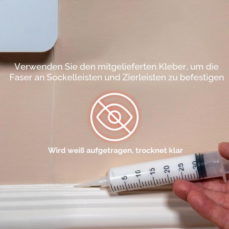 Lightera Home Fiber Kit – Erstellen Sie eine nahezu unsichtbare Kabelverbindung für WLAN, Streaming,