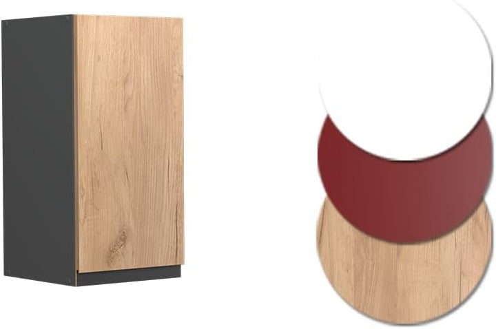 Vicco Hängeschrank R-Line, Goldkraft Eiche/Anthrazit, 30 cm J-Shape Goldkraft Eiche Hängeschrank 30