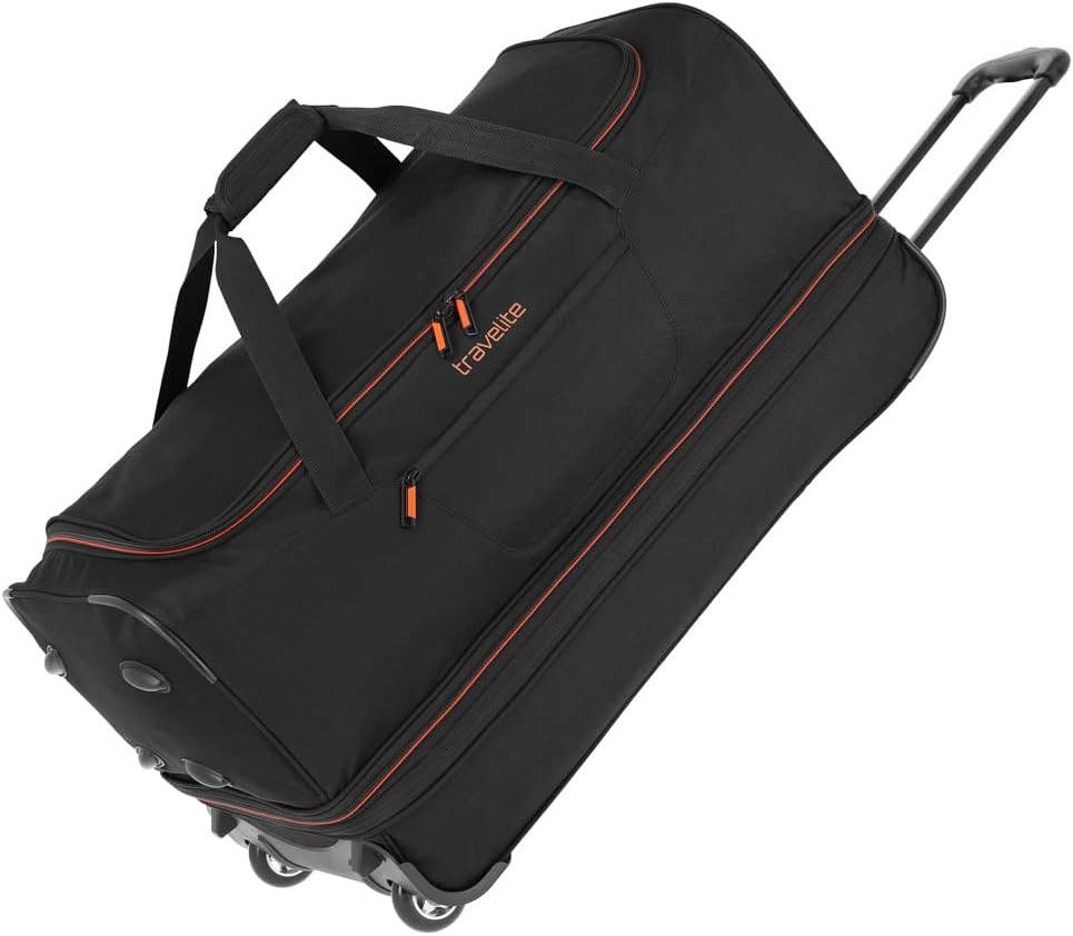 Travelite 2-Rad Trolley Reisetasche Gr. L mit Dehnfalte, Gepäck Serie Basics & 2-Rad Trolley Reiseta