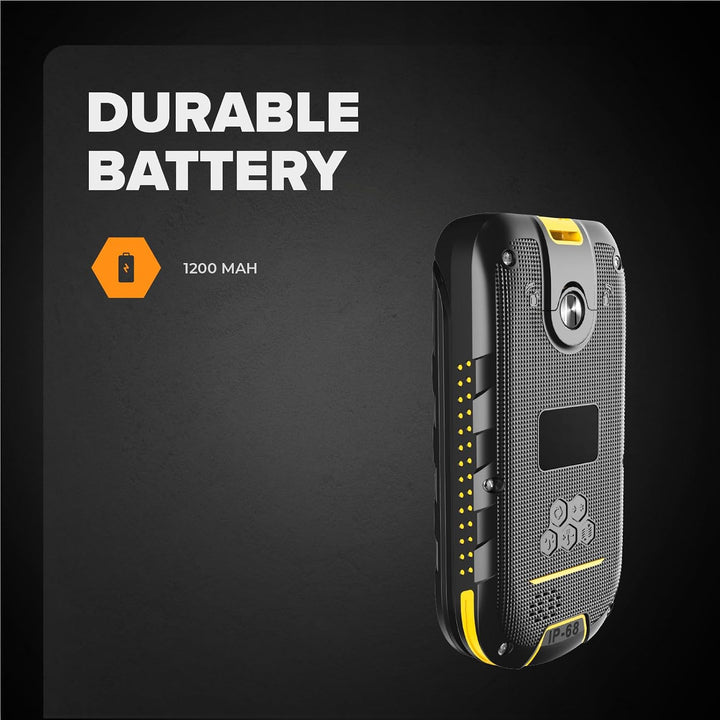 Flip-Telefon Klapphandy Hammer DIG LTE 4G Robustes, 2 Bildschirme, simlock-Free, Dual-SIM, kein Vert