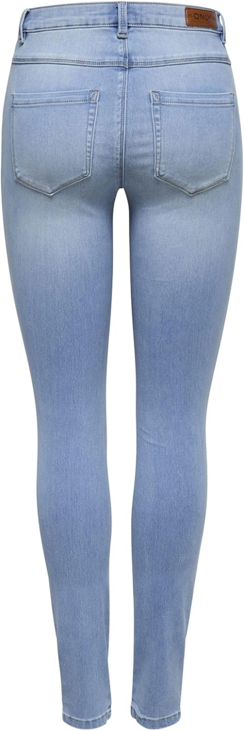ONLY Women's Skinny Jeans XS / 32L Light Blue Denim, XS / 32L Light Blue Denim