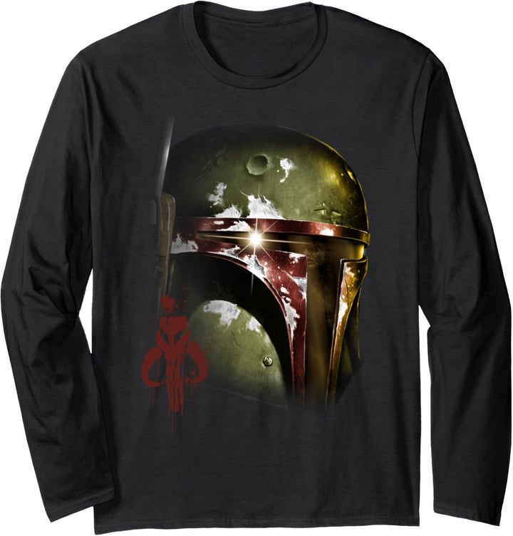 Star Wars Boba Fett Mandalorian Helmet C1 Langarmshirt