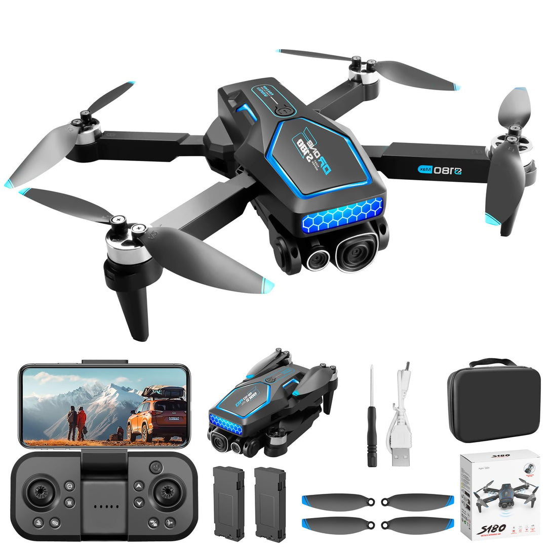 OBEST Drohne mit Kamera 4K für Erwachsene Anfänger Faltbare Mini FPV Drone, RC Quadcopter mit Bürste