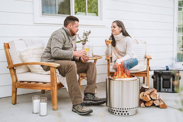 Solo Stove Feuerschale Ranger 2.0 mit Standfuss | Feuerstelle zur Raucharmen Holzverbrennung, Heraus