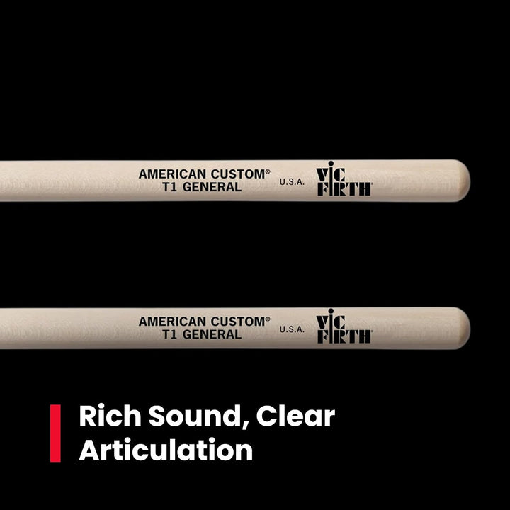 Vic Firth Custom T1 General Timpani Mallets, T1 General