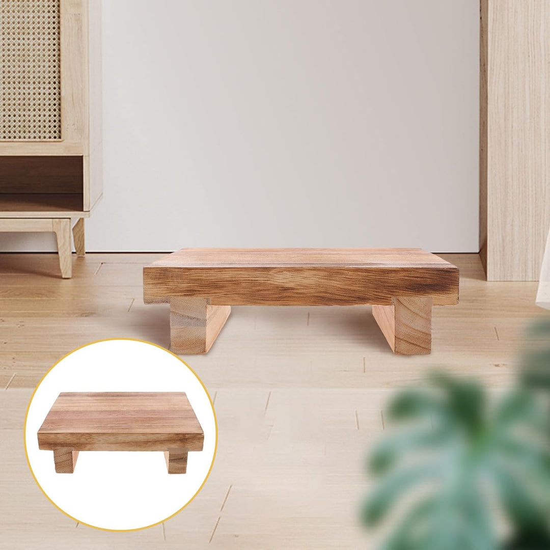 Ergonomischer Holz Tritthocker als Fussstütze und Fusshocker für Badezimmer und Kleines Bad Leichter
