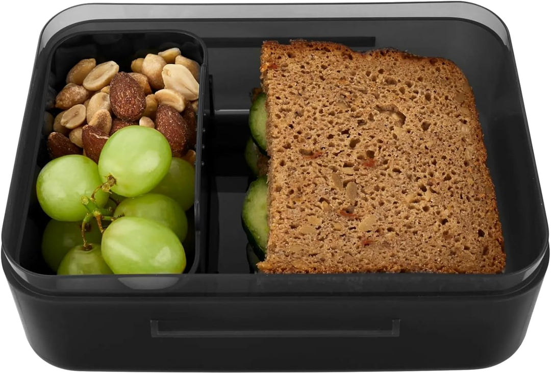 Satch Brotdose mit Trennfach, BPA-frei, Spülmaschinenfest Schwarz Schwarz One Size, Schwarz One Size