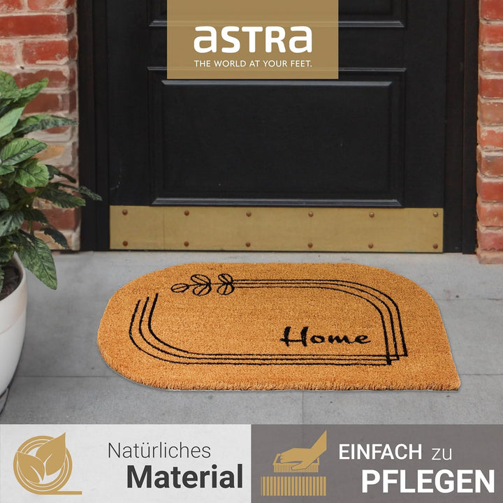 Astra natürliche Fussmatte Kokos - Kokosmatte 40x60cm Home - rutschfeste Schmutzfangmatte robust - a