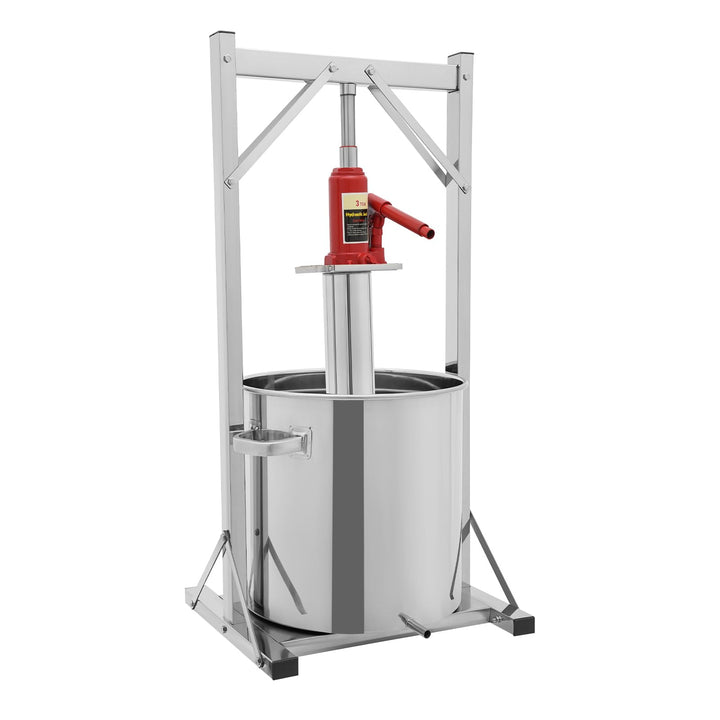Weinpresse Edelstahl 36L 3T Druck 150KG Tragfähigkeit 304 Rostfreier Stahl