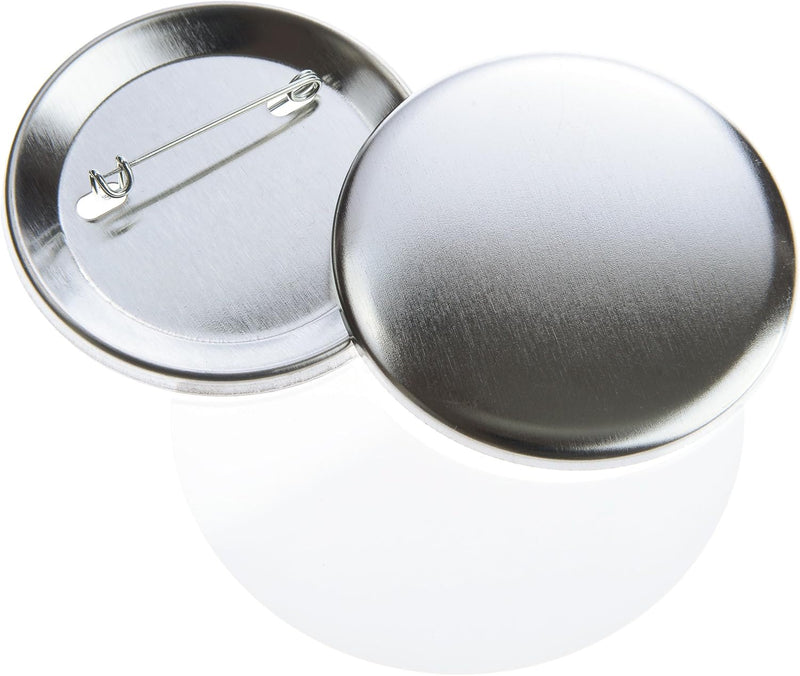 Buttonrohlinge 56mm (100 Stück) mit Sicherheitsnadel für USA Buttonmaschine, 100
