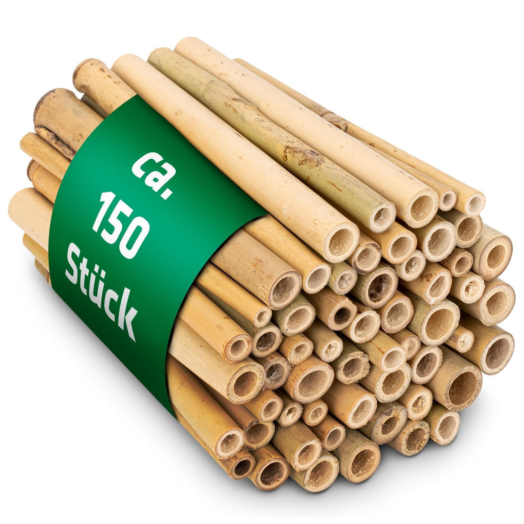 GARDIGO® Bambusröhrchen für Insektenhotel - 150 Stück - Bambus Niströhren für Wildbienen, Zubehör fü