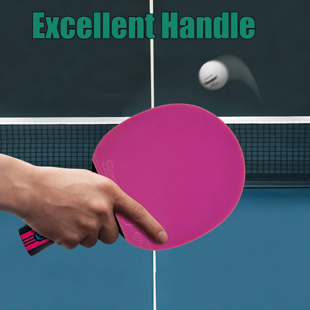 Senston Tischtennisschläger Set, 2 Tischtennisschlager, 3 Tischtennis Bälle und 1 Tasche Ideal für S