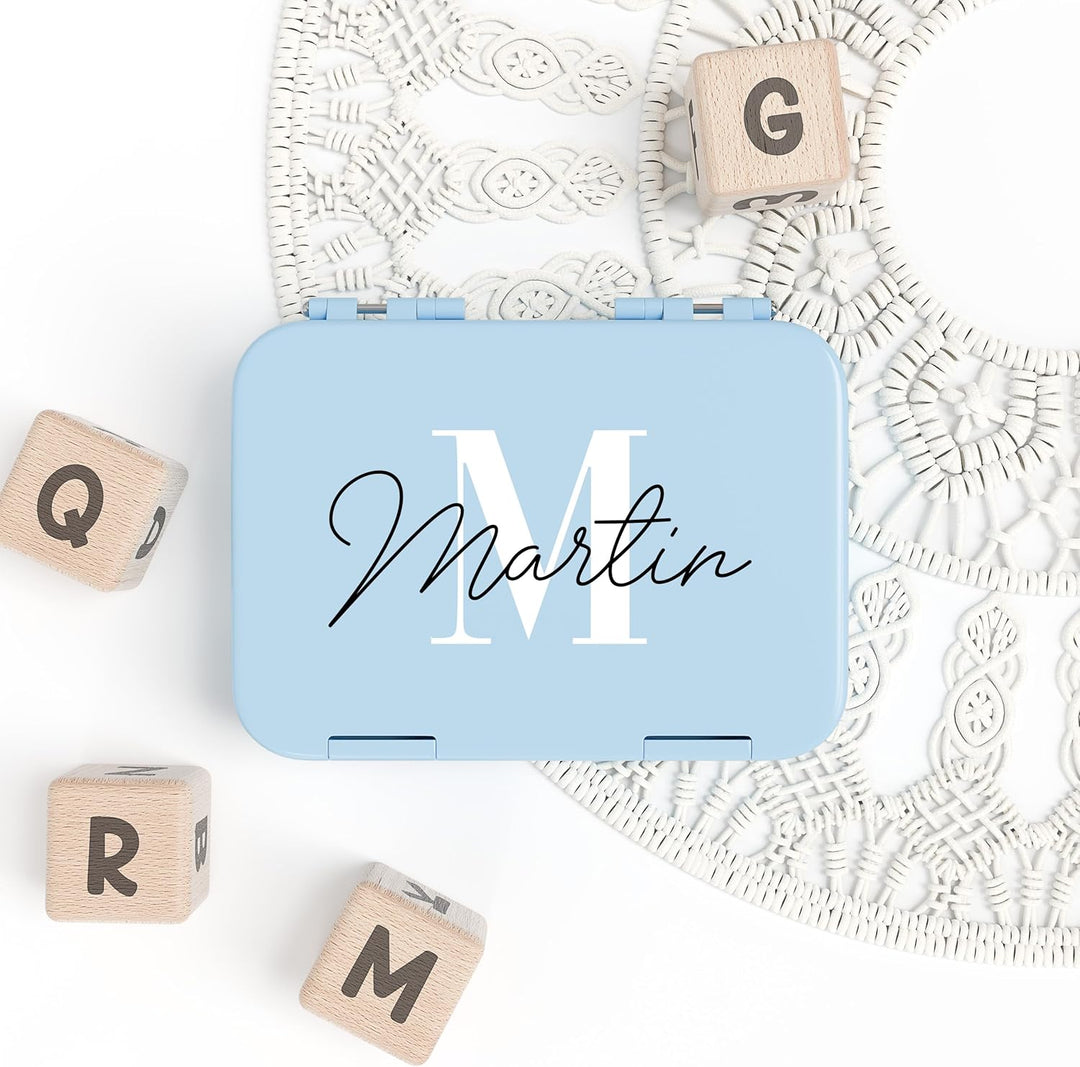 ME MB 2115 Personalisierte Kinder Brotdose mit Name - Lunchbox mit Fächern und Unterteilung - Gesche
