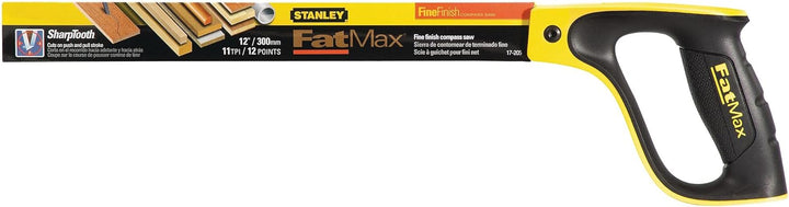 Stanley FatMax Stichsäge, Kompasssäge, 0,7mm dickes Sägeblatt, 9 Zähne/Inch, 300mm Länge, ABS Kunsts