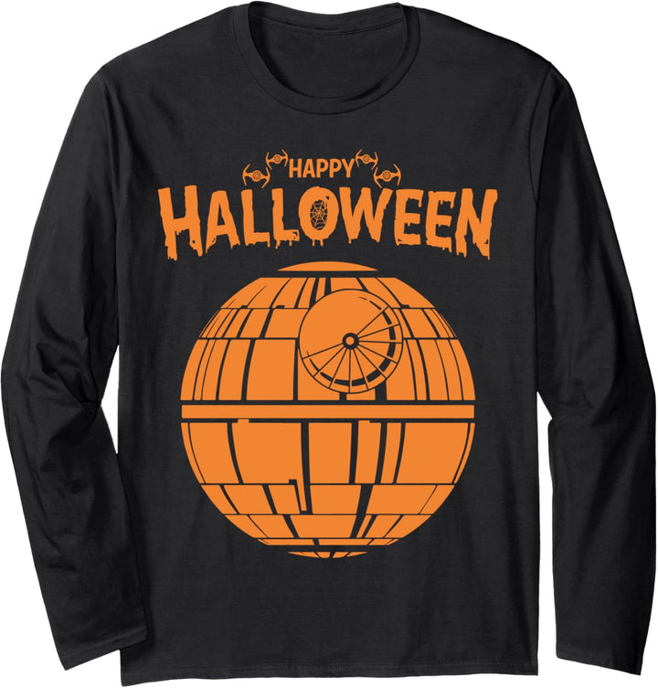 Star Wars Death Star Happy Halloween Langarmshirt