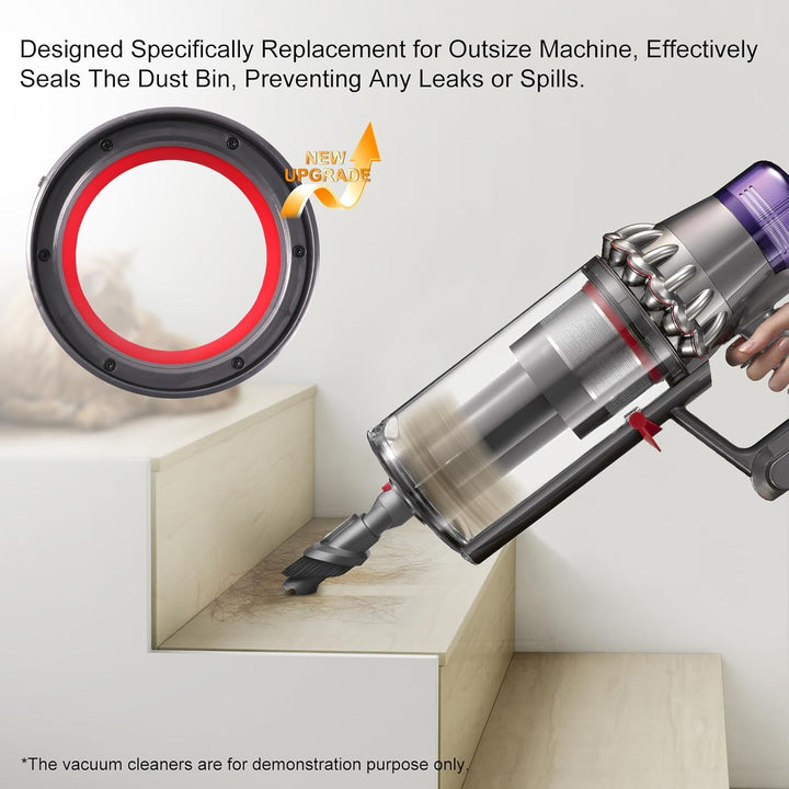 WYWY.Wide Staubbehälter Top Fester Dichtungsring Ersatz für Dyson v11 Outsize Staubsauger Dirt Cup B