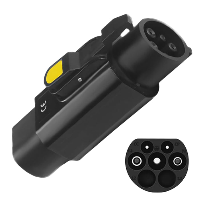 EV Ladekabel Autoladegerät Adapter, Typ 2 bis Typ 1 EV + Adapter für Elektrofahrzeug Ladekabel, 32A