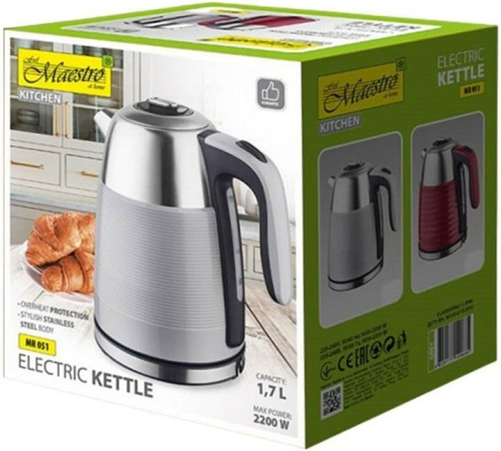 MAESTRO electric kettle 1 7l MR-051-GREY Grau, Grau
