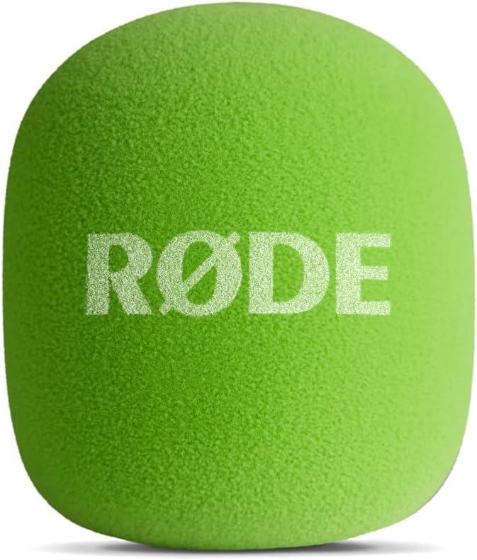 Rode Interview GO Handadapter für Wireless Sendemodule Grün mit keepdrum Fell-Windschutz, Grün