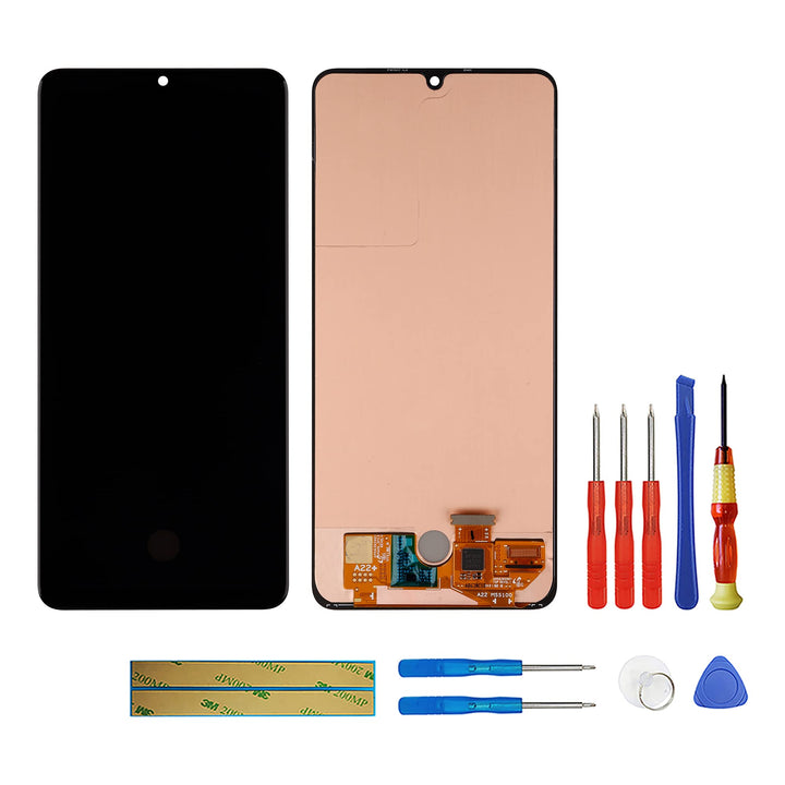 swark AM-OLED Kompatibel mit Samsung Galaxy M22 4G SM-M225 & A22 4G SM-A225 (Schwarz Ohne Rahmen) LC