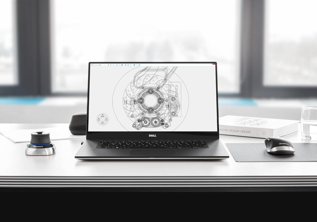 3Dconnexion SpaceMouse Wireless Kit 2 (Bluetooth Edition, Mobile Design-Lösung, für CAD und 3D, kabe