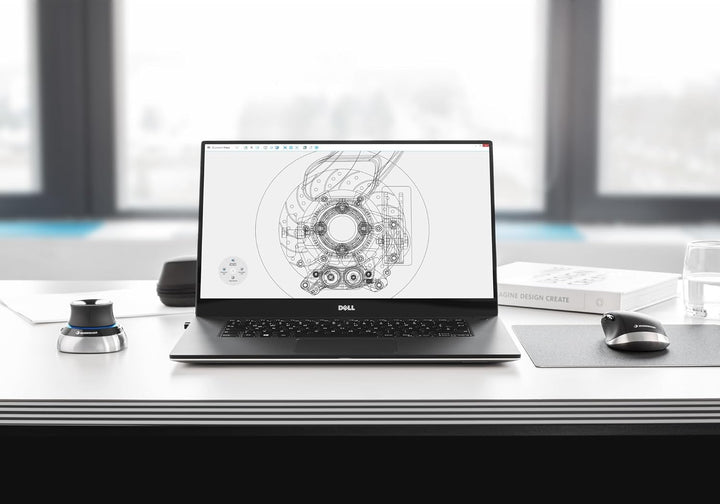 3Dconnexion SpaceMouse Wireless Kit 2 (Bluetooth Edition, Mobile Design-Lösung, für CAD und 3D, kabe