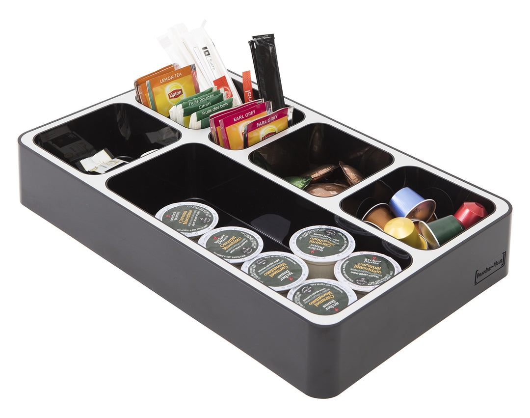 ALBA Spender Universal-Kaffeepads Aluminium Grau Metall und schwarz, Aluminium, Gris métal et Noir,