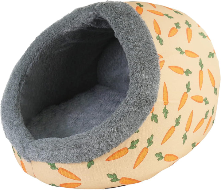 Rosewood 19614 Snuggles Hauben-Plüschbett Mit Karotten-Print Für Kaninchen, Meerschweinchen, Frettch