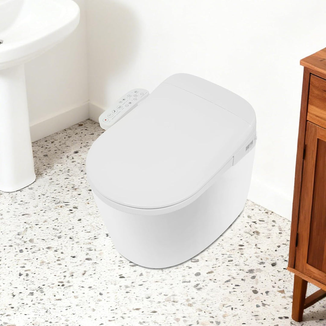 Bidet Toilettensitz 1030W Mit Warmlufttrockner Und Fernbedienung, Dusch WC Sitz Mit Sitzheizung Und