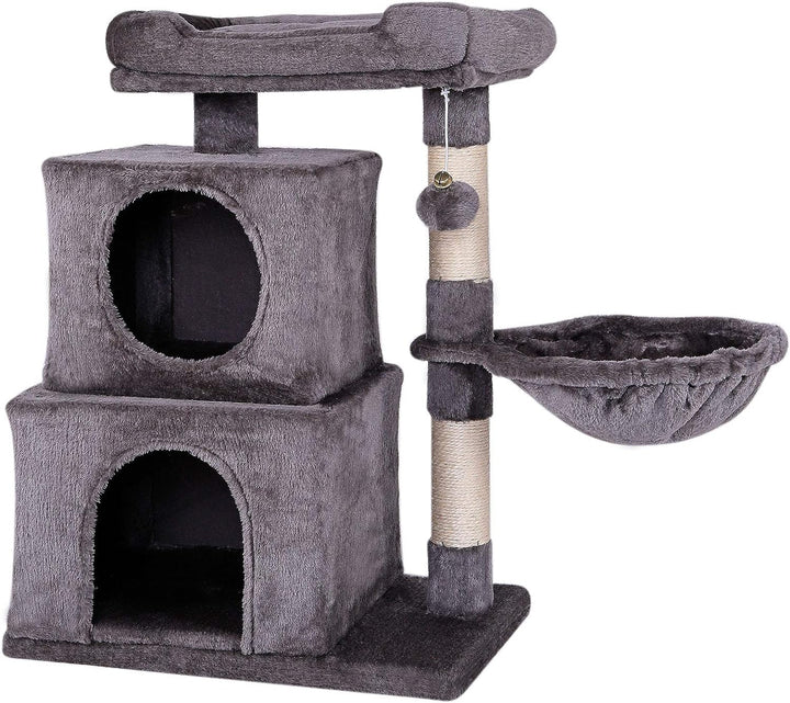 lionto Kratzbaum Kletterbaum Katzenkratzbaum Katzenbaum Höhe 70 cm, dunkelgrau, dunkelgrau