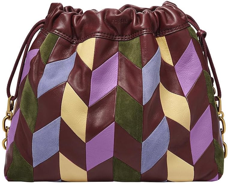 Fossil Damen Tasche Gigi Leder Patchwork Umhängetasche Multi, Multi