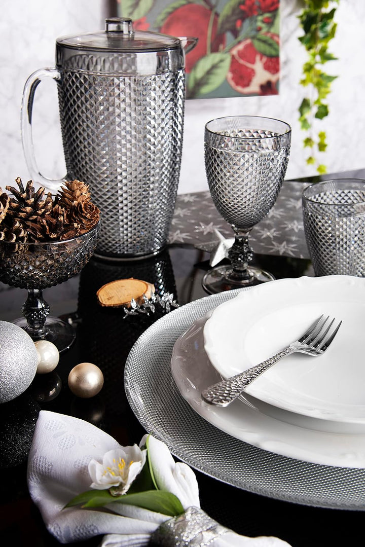 Brunch Time Glas 6er Set Linea Diamond 39 cl silber, Silber