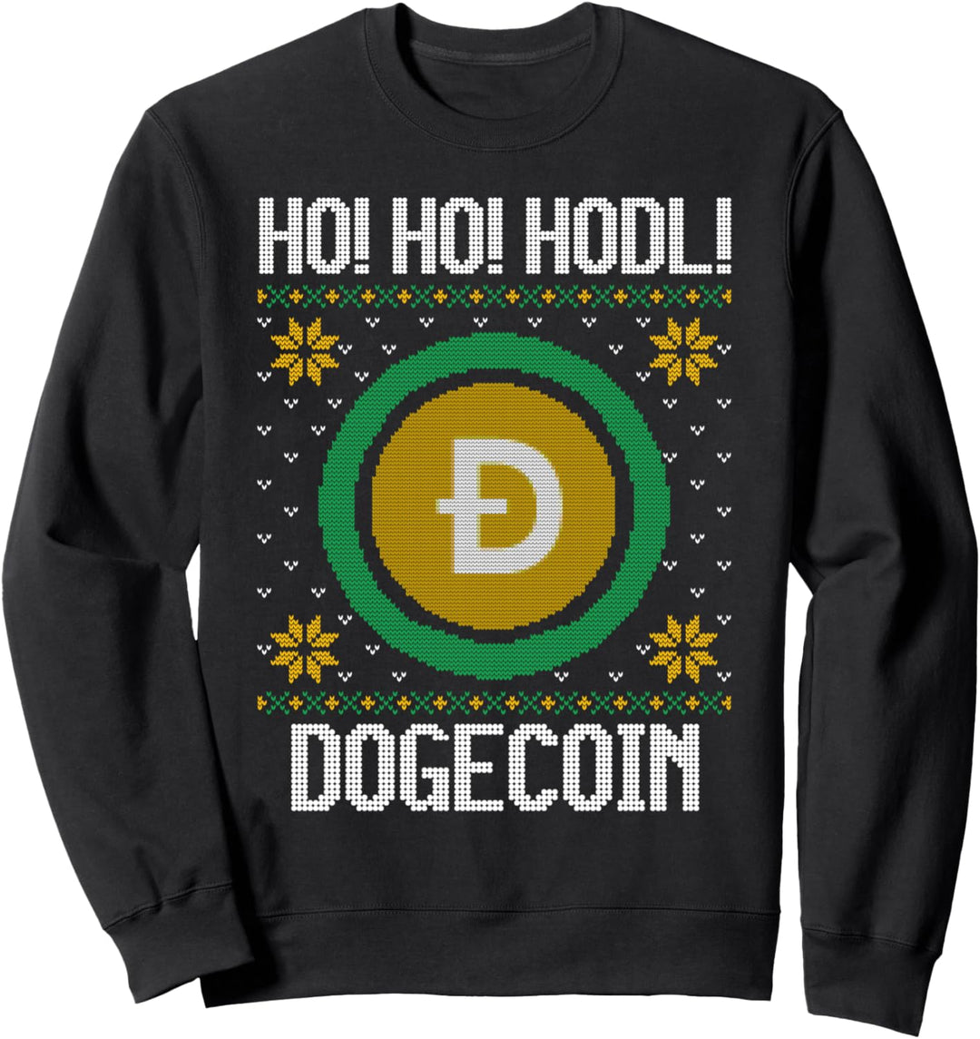 Ho Ho HODL Dogecoin - Fun Dogecoin Cryptocurrency Gear Sweatshirt