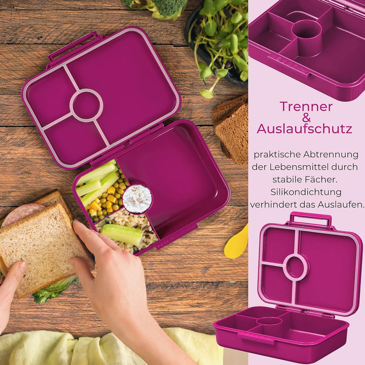 My Vesperbox – Bia - Bento Box Kinder 100% Auslaufsicher & BPA Frei - extrem robust - Lunchbox – Bro