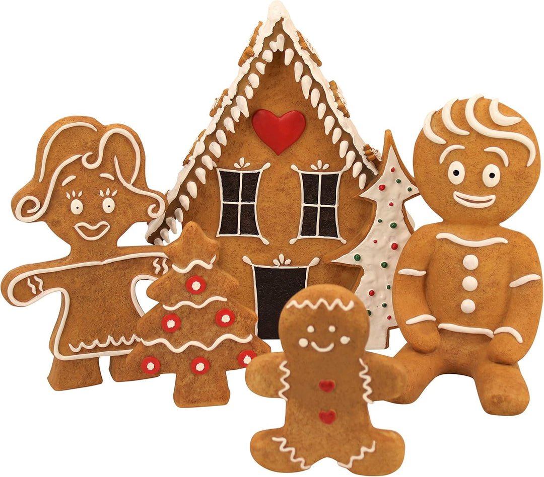 OF Lebkuchenmann, Lebkuchenhaus Figur als Deko - Weihnachtsdeko, Weihnachten Dekoration, Set - Outdo