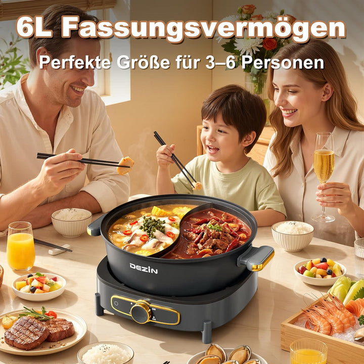 Dezin Hot Pot Electric mit Trennwand