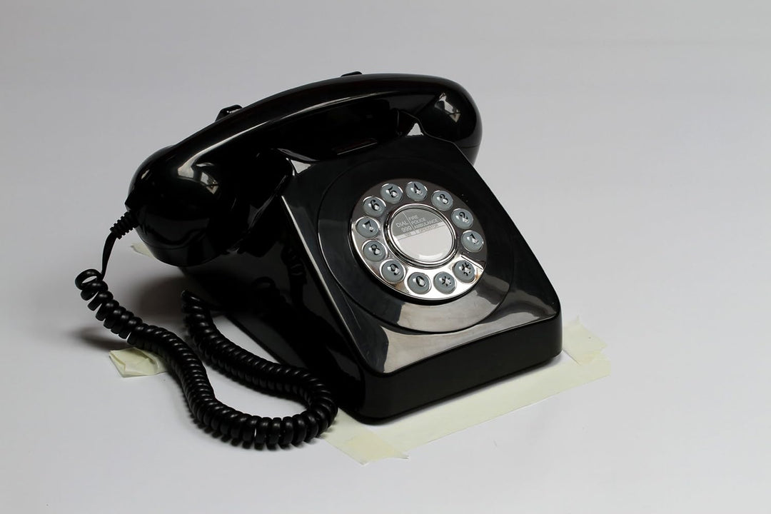 GPO 746 Retro Festnetztelefon im Stil der 70er Jahre mit Druckknopf-authentischer Klingelton-
