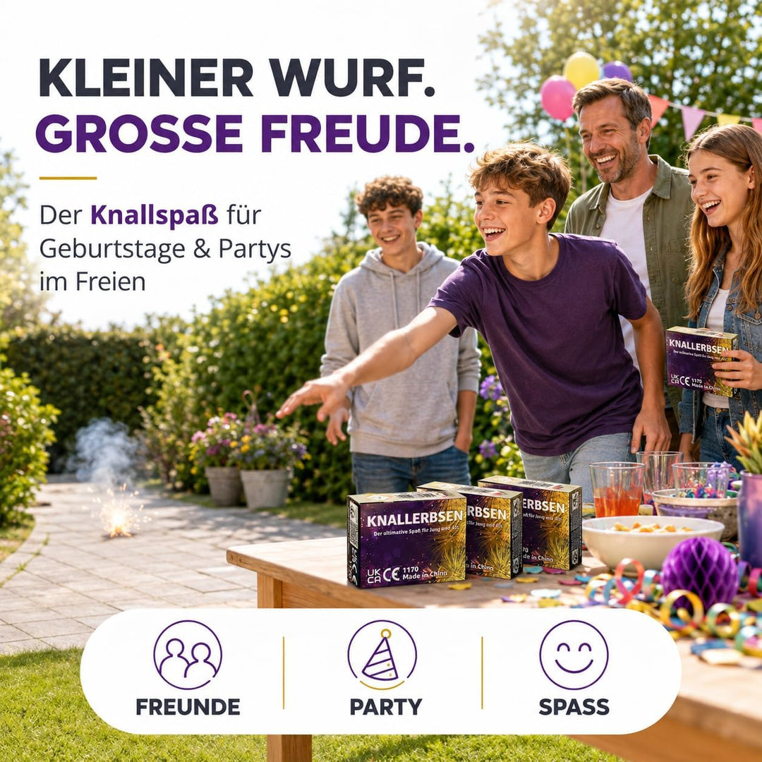 TK Gruppe Timo Klingler 1000x Knallerbsen Happysparks® - Fun Snaps Silvester wie Knallteufel Knaller