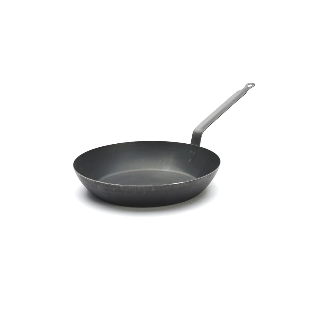 De Buyer Coupe Lyonnaise Bratpfanne Blau Metall, schwarz, Diamètre 28, Diamètre 28