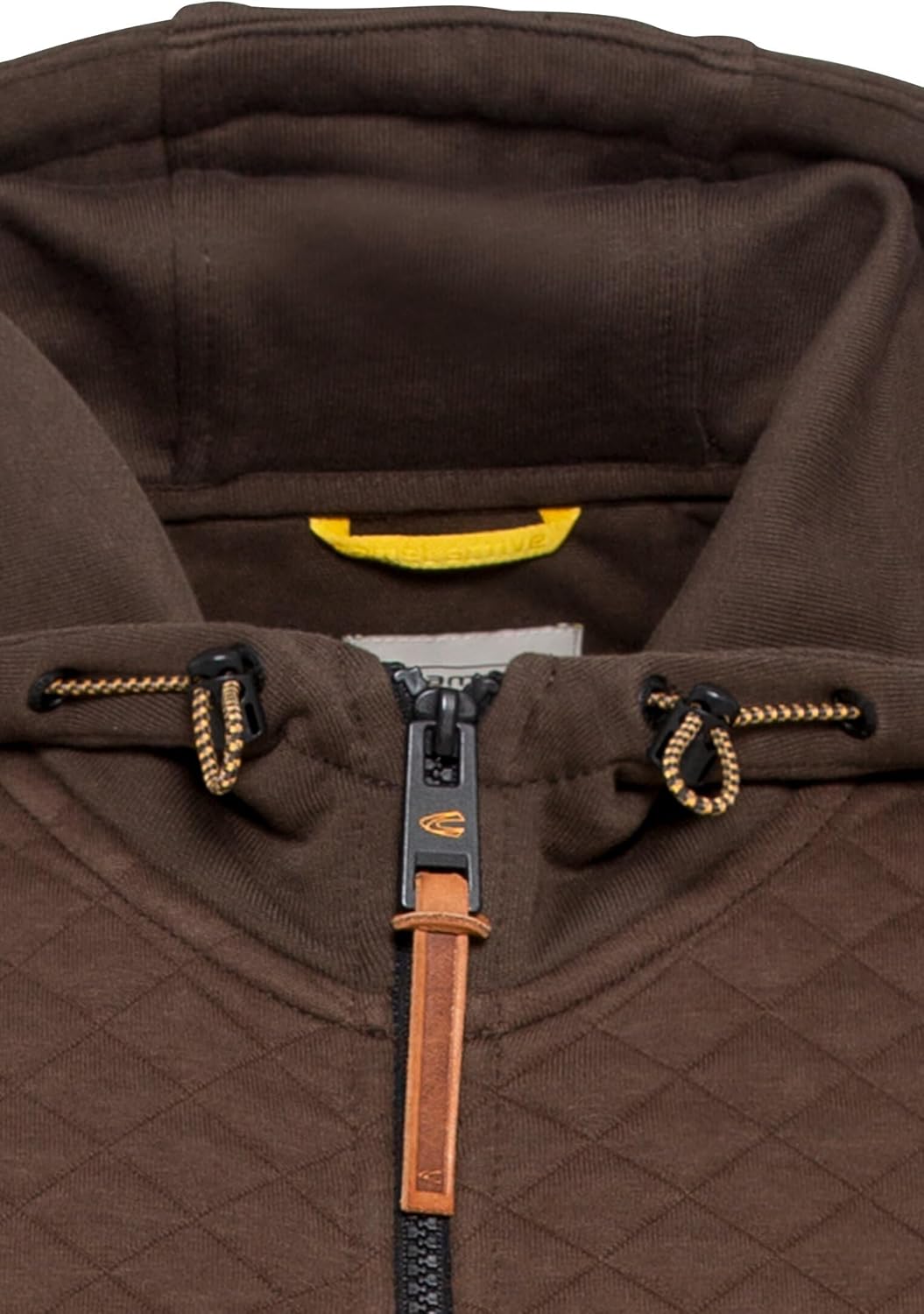 camel active Herren Gesteppte Sweatjacke mit Kapuze XXL Braun, XXL Braun