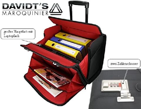 Trolley, Businesskoffer, Aktenkoffer, Pilotenkoffer, Aktentrolley mit Laptopfach, Dokumentasche, Han