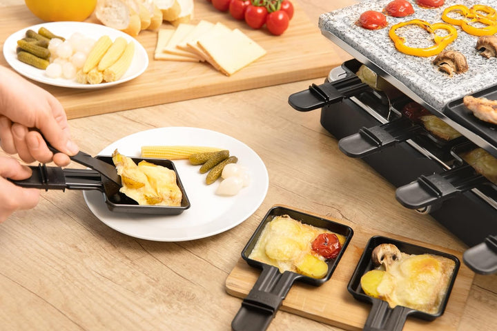 Sencor Raclette Multifunktionsgerät Leistungsstark, EasyClean, Professionell 1400W, Raclette 8 Perso