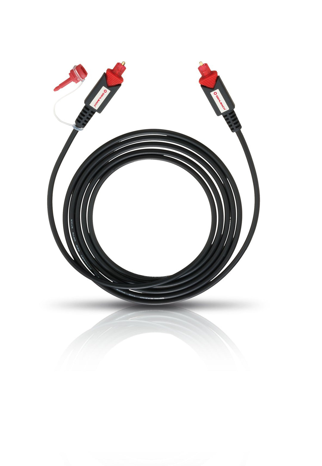 Oehlbach Red Opto Star 200 - Hochwertiges & flexibles optisches Toslink Digitalkabel mit 3,5mm LWL-K