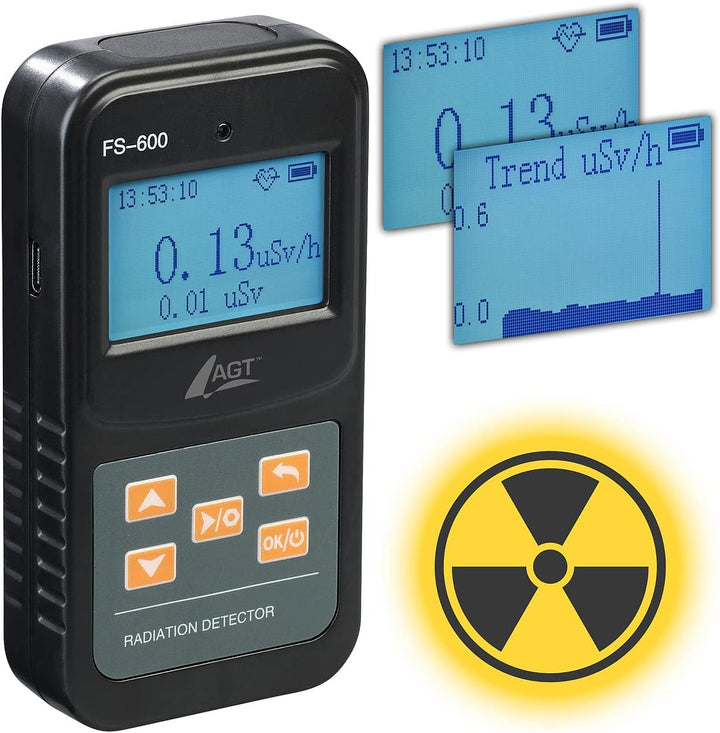 AGT Strahlenmessgerät: Digitaler Geigerzähler & Dosimeter für Alpha-, Beta- & Gammastrahlung (Geiger