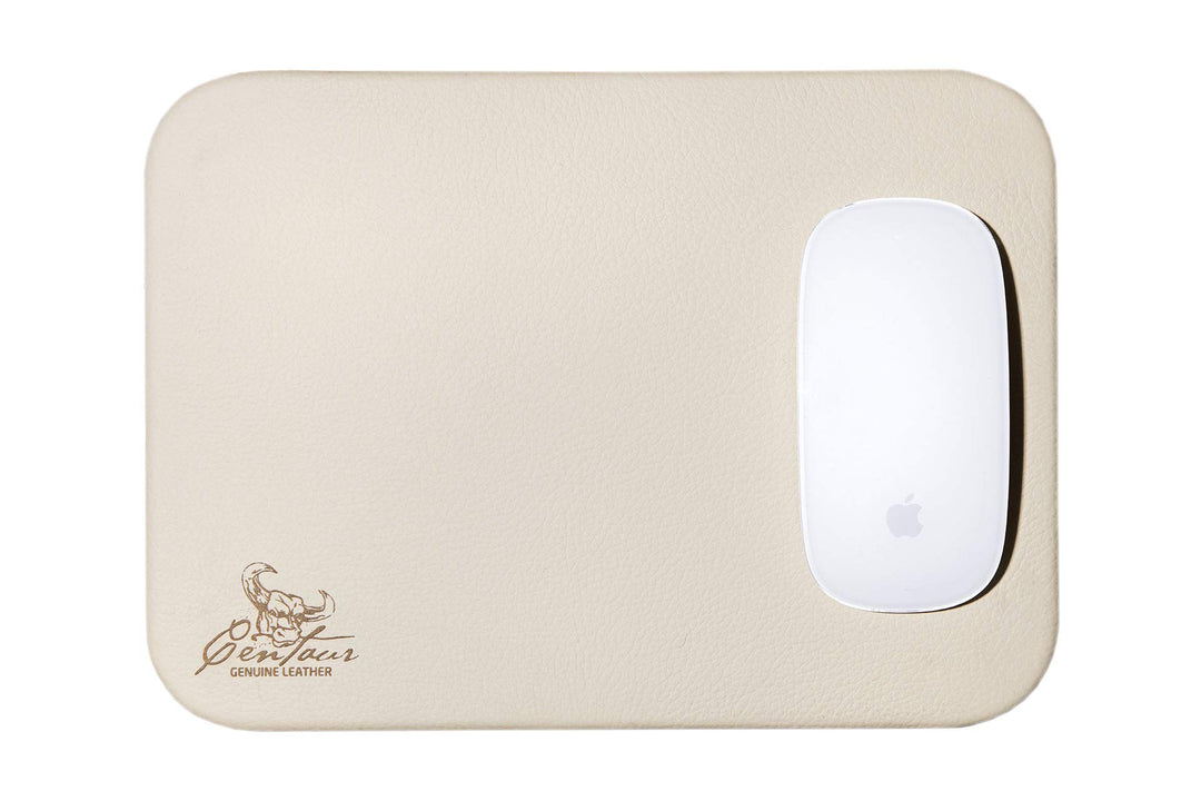 Centaur - Hochwertiges Leder Mousepad 25x18 cm (Champagner), Champagner