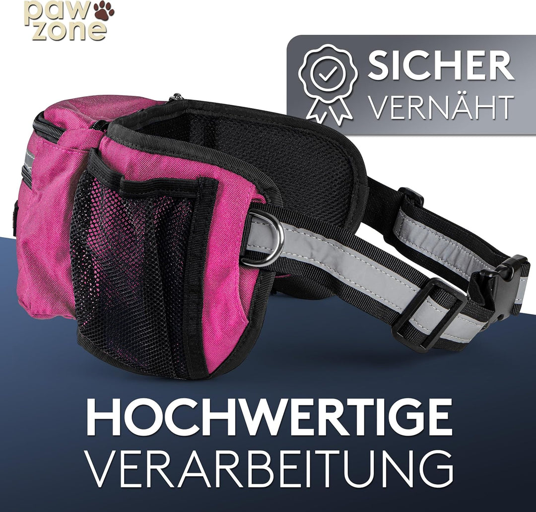 PAWZONE Futterbeutel Hunde - Leckerlibeutel für Hunde - Bauchtasche für Hunde Zubehör - Leckerlitasc