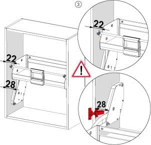 iMove-Set Single Tray, für 600er Schrank, B 565 mm, silber. Inkl. Befestigungsmaterial (1 Bohrschabl