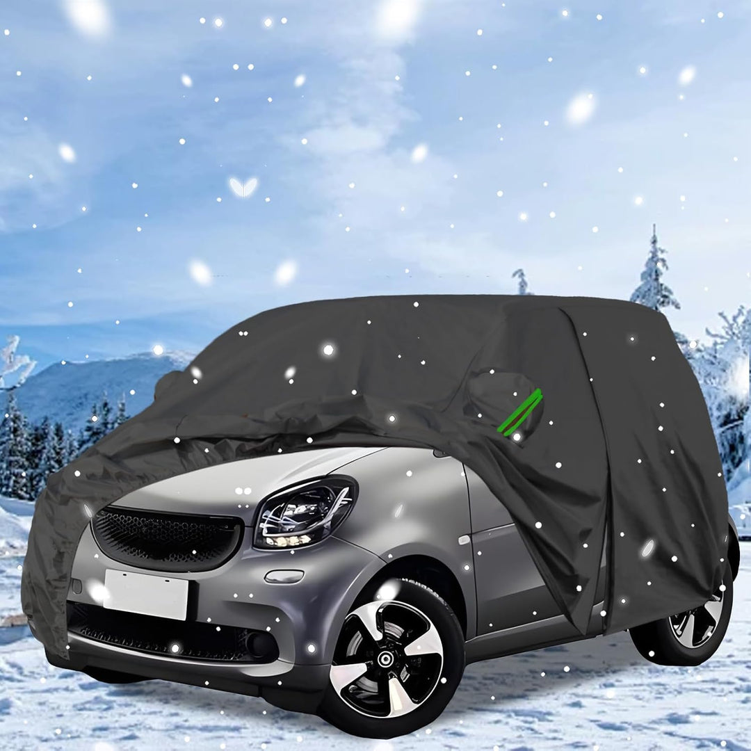 Atmungsaktiv Autoplane Ganzgarage für Smart Fortwo W451 W453 2016-2024, Autoabdeckung Vollgarage Ers